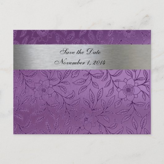 シルバーメタリックとパープルメタリック 案内ポストカード (正面)