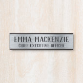 シルバーメタリックぶら下がったルックズドアサイン名プレート サインプレート (正面)