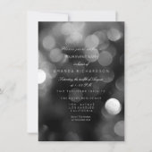 シルバーメタリックグレーブラックセピアフォーマルサイバー 招待状 (正面)