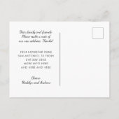 シルバーメタリックテキサス州地図ペリウィンクル新しい住所 案内ポストカード (裏面)