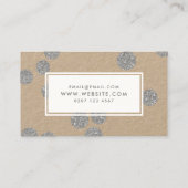 シルバーメタリックドットクラシックモダンメイクアップアーティスト 名刺 (裏面)