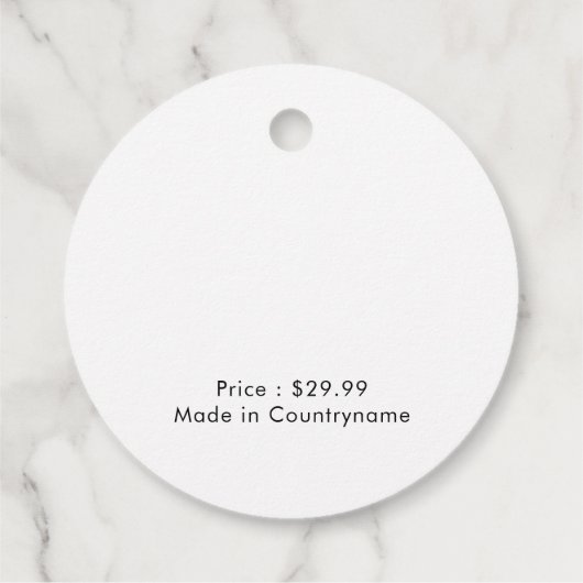 シルバーメタリックビジネスカスタム会社ロゴグレー フェイバータグ (裏面)