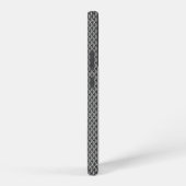 シルバーメタリックブラッシュアルミニウムジオメトリックアクセント SAMSUNG GALAXYケース (右側面)