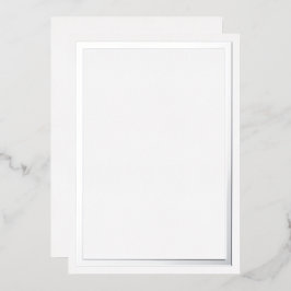 シルバーメタリックホイルボーダーカード 箔招待状