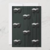 シルバーメタリックマスクマスカレード50誕生日 招待状 (裏面)