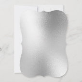 シルバーメタリックモダンエレガントな結婚式 招待状 (裏面)