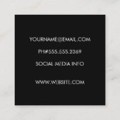 シルバーメタリックルクース スクエア名刺 (裏面)