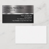 シルバーメタリックルックモダンデザイン 名刺 (正面/裏面)