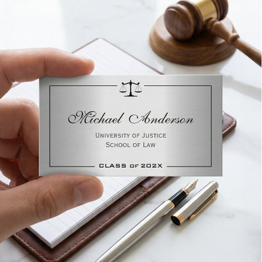 シルバーメタリックルックロースクール生 コーリングカード