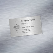 シルバーメタリックルック写真テンプレート マグネット名刺 (インサイチュ)