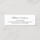 シルバーメタリックルック卒業ネームカードネームカード コーリングカード (裏面)