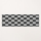 シルバーメタリック抽象芸術バスケッエレガントト織シック ヨガマット (正面(横))