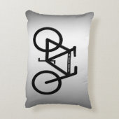 シルバーメタリック自転車アクセント枕 アクセントクッション (裏面(縦))