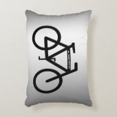 シルバーメタリック自転車アクセント枕 アクセントクッション (正面(垂直))