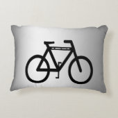 シルバーメタリック自転車アクセント枕 アクセントクッション (裏面)