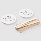 シルバーメタリック30th Happy anniversary add name ハンドファン (組立なし)