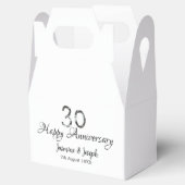 シルバーメタリック30th Happy anniversary add name フェイバーボックス (オープン)