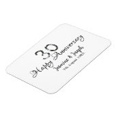 シルバーメタリック30th Happy anniversary add name マグネット (左側)