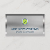 シルバーメタリック |シールドロゴ 名刺 (正面)