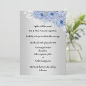 シルバーメタリック フラワーリラック ブーケ ウェディング 招待状 (スタンド正面)