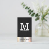 シルバーメタリック |ブラックメッシュ 名刺 (スタンド正面)