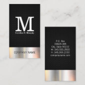 シルバーメタリック |ブラックメッシュ 名刺 (正面/裏面)