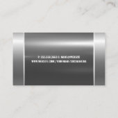 シルバーメタリック | 金ゴールド自動タイヤグラフィック 名刺 (裏面)