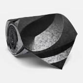 シルバーメタルの彫刻された外観抽象芸術灰色の鋼 ネクタイ (ロール)