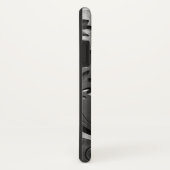 シルバーメタルの彫刻された外観抽象芸術灰色の鋼 Case-Mate iPhoneケース (裏面/右)