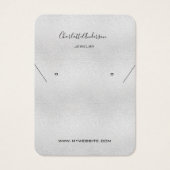 シルバーメタルイヤリングジュエリー写真表示カード (正面)