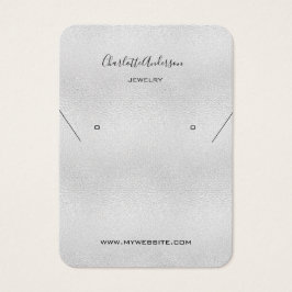 シルバーメタルイヤリングジュエリー写真表示カード
