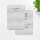 シルバーメタルイヤリングジュエリー写真表示カード (デスク)