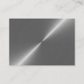 シルバーメタルエフェクトスクリプトスタイルフリー飲料チケット エンクロージャーカード (裏面)