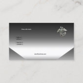 シルバーメタルエレガントルッククロムジュエルビジネス 名刺 (裏面)