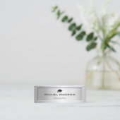 シルバーメタルカラーシニア卒業ネームカード コーリングカード (スタンド正面)