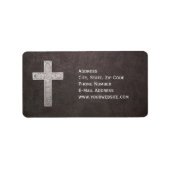 シルバーメタルクロス宗教家族 ラベル (正面)