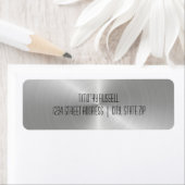 シルバーメタルシャイン – 差出人住所ラベル ラベル (インサイチュ)