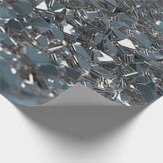 シルバーメタルテクスチャ2 ラッピングペーパー (角)