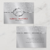 シルバーメタルデザイン&ステンレススティールルック 名刺 (正面/裏面)