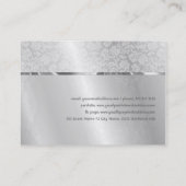シルバーメタルデザイン&ステンレススティールルック 名刺 (裏面)