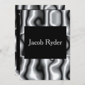 シルバーメタルバー(ユダヤ教の)バル・ミツバー招待状 招待状 (正面/裏面)