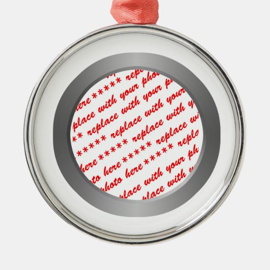 シルバーメタルフォトフレームテンプレート メタルオーナメント (正面)