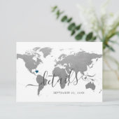 シルバーメタルワールドマップホテルトラベル情報 エンクロージャーカード (スタンド正面)