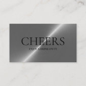 シルバーメタル効果 フリードリンクチケットカード エンクロージャーカード (正面)