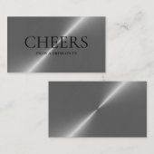 シルバーメタル効果 無料ドリンクチケットカード エンクロージャーカード (正面/裏面)