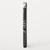 シルバーメタル彫りルック抽象芸術グレー Case-Mate iPhoneケース (裏面/左)