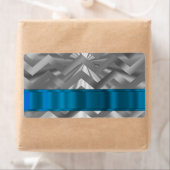 シルバーメタル調のシェブロン ラベル (インサイチュ)