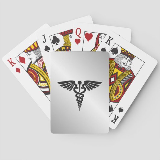 シルバーメディカルカドゥセウス トランプ (裏面)