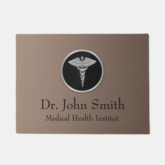 シルバーメディカルカドゥセウス – Doormat ドアマット (正面)