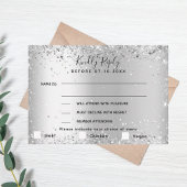 シルバーメニューchoise結婚式RSVPカード ノートカード